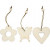 Houten decoraties, bloem, vlinder, hart, afm 6 cm, dikte 3 mm, 9stuks [HOB-56731]