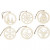 Kerstornamenten, d: 8 cm, dikte 0,3 cm, triplex, 6stuks [HOB-568080]