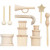 Small accessories, L: 2-5.5 cm, 1 pack, birch [HOB-56918]