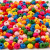 Houten kralen mix, d: 4 mm, gatgrootte 1-1,5 mm, diverse kleuren, 15gr, circa 75 div [HOB-571070]