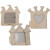 Figure Photo Frames, size 6.5x6.5x15 cm, 20 pcs, plywood [HOB-577189]