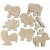 Puzzel, afm 9-10,5  cm, dikte 2,2 cm, poly hout, 8stuks [HOB-57725]