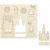 DIY Houten figuren, kerk, kerstbomen, rendier, l: 15,5 cm, b: 17,5 cm, triplex, 1doos, dikte 3 mm [HOB-57883]