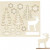DIY Houten figuren, bos met herten, l: 15,5 cm, b: 17,5 cm, triplex, 1doos, dikte 3 mm [HOB-57885]