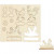 DIY Houten figuren, kippen en bloemen, l: 15,5 cm, b: 17 cm, triplex, 1doos, dikte 3 mm [HOB-57889]