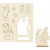 DIY Houten figuren, konijnen en bloemen, l: 20 cm, b: 17 cm, triplex, 1doos, dikte 3 mm [HOB-57890]