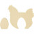2in1 Figuren, kip met ei, h: 4,5+10 cm, b: 3,5+10,5 cm, triplex, 1set, diepte 1,2 cm [HOB-57899]