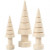 Kerstbomen, h: 5+6+7 cm, d: 14+18+22 mm, populier, 3stuks [HOB-57928]