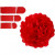 Pompon van papier, rood, d: 20+24+30 cm,  16 gr, 3stuks [HOB-590003]