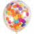Ballonnen met confetti, transparant, d: 23 cm, rond, 4stuks [HOB-59174]