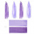 Papieren tassels, donkerpaars/lichtpaars, afm 12x35 cm,  14 gr, 12stuks [HOB-599805]