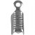 Veterklem, d: 4 mm, l: 13 mm, verzilverd, 10stuks [HOB-601740]