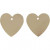 Hart, afm 16x17 mm, gatgrootte 1 mm, verguld, 4stuks [HOB-60565]