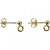 Oorstekers, l: 15 mm, gatgrootte 0,8 mm, verguld, 6stuks, d: 3,8 mm [HOB-60581]