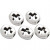 Metalen kralen, l: 8 mm, b: 7 mm, verzilverd, 5stuks, gatgrootte 2 mm [HOB-61169]