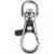 Sluiting / Sleutelhanger met draai-oog,  40 mm, verzilverd, 2stuks [HOB-613140]