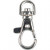 Karabijnsluiting / Sleutelhanger,  40 mm, verzilverd, 15stuks [HOB-61314]
