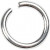 Ring, rond, dikte 1 mm, binnenmaat 5 mm, verzilverd, 400stuks,  7 mm [HOB-61378]