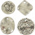 Fashion Charms, d: 21-28 mm, gatgrootte 2-3 mm, antiek zilver, Platen, 40div [HOB-63705]