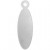 Metalen label, l: 20 mm, b: 5 mm, aluminium, ovaal, 20stuks, gatgrootte 1,9 mm [HOB-67580]