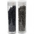 Rocailles, afm 15/0 , d: 1,7 mm, donker metallic grijs, zwart, 2x7gr, gatgrootte 0,5-0,8 mm [HOB-68684]