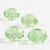 Facetglas links, afm 9x14 mm, gatgrootte 4 mm, 4 stuks, groen [HOB-68946]