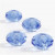 Facetglas links, afm 9x14 mm, gatgrootte 4 mm, 4 stuks, blauw [HOB-68947]