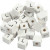 Letterkralen, afm 8x8 mm, gatgrootte 3 mm, wit, grasboom, L, 25stuks [HOB-68962]