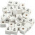 Letterkralen, afm 8x8 mm, gatgrootte 3 mm, wit, grasboom, &, 25stuks [HOB-68977]