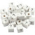 Letterkralen, afm 8x8 mm, gatgrootte 3 mm, wit, grasboom, ?, 25stuks [HOB-68979]