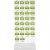 Houten kralen, afm 8x8 mm, gatgrootte 3 mm, wit, grasboom, A-Z, &. #, ? en blanco, 300eenh. [HOB-68983]