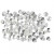 Glazen druppel kralen, d: 4 mm, gatgrootte 1 mm, helder, 120gr [HOB-69658]
