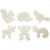 Onderplaat, afm 13 cm, 6 stuks, wit [HOB-75320]