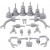 Robot onderdelen, afm 0,5-6 cm, grijs, 19div [HOB-78277]
