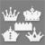 Kronen, h: 11-19 cm, b: 23-24 cm, 16stuks, 230 gr [HOB-95206]