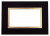 Passepartout Dubbeldik Zwart/Goud 27,9x35,6cm met 19,4x24,5cm Venster (10 stuks) [MD20176]