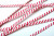 Bindstrips 15,2x0,4cm Papier Wit/Rood gestreept (1000 stuks) [TT6WRS]