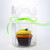 Plastic Doosjes voor 1 Cupcake "Bloemmotief Deksel" 9,5x9,5x10,2cm (100 stuks) [CBS212]