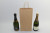 Draagtassen voor Flessen Bruin 18x8x39cm + kartonnen bodem Kraft papier 110 g/m (50 stuks) [PAWF1839]
