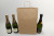 Draagtassen voor Flessen Bruin 26x8x39cm + kartonnen scheiding Kraft papier 110 g/m (50 stuks) [PAWF2639]