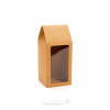 Kraft tabs toelopende doos met venster 8,9 x 8,9 x 21,6cm (25 stuks) [FS321]