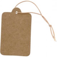Labels, afm 25x40 mm, lichtbruin, 100stuks [HOB-01273]
