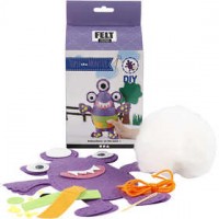 Funny Friends, afm 24x21 cm, paars, monster - Topsy, 1set [HOB-100713]