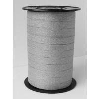 Krullint Lido Glitter Zilver 10mm x 100 meter (1 rol) [HV-LID10SI]