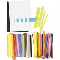 Papier weven set, b: 10+15+25+35 mm, l: 21 cm, 1 doos [HOB-11720]