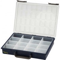Opslag box, afm 33,8x26,1 cm, h: 5,7 cm, 16 losse vakken, 1stuk, gatgrootte 5,5x7,9x4,7 cm [HOB-13150]