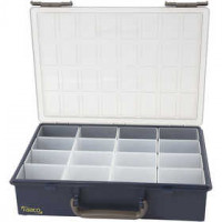 Opslag box, afm 33,8x26,1 cm, h: 8 cm, 16 verplaatsbare inzet boxen, 1set, gatgrootte 5,5x7,9x8 cm [HOB-13323]