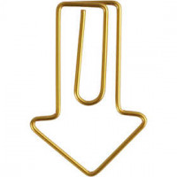 Clips, afm 40x25 mm, goud, pijl, 6stuks [HOB-14211]