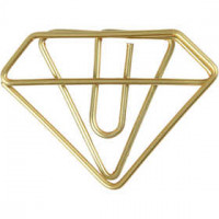 Clips, b: 35 mm, h: 25 mm, goud, diamant, 6stuks [HOB-14215]
