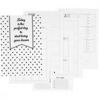 Planner / Bulletjournal pagina's, afm 142x210 mm, 120 gr, 1 stuk, wit [HOB-192654]